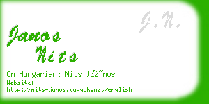 janos nits business card